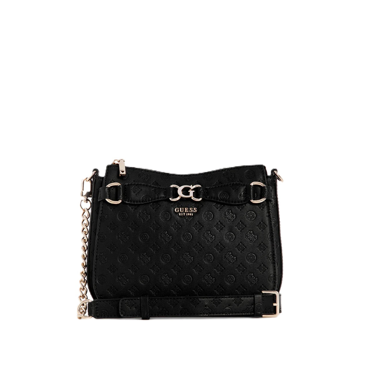 Borsa a Tracolla Guess Donna Arlena Logo Nero