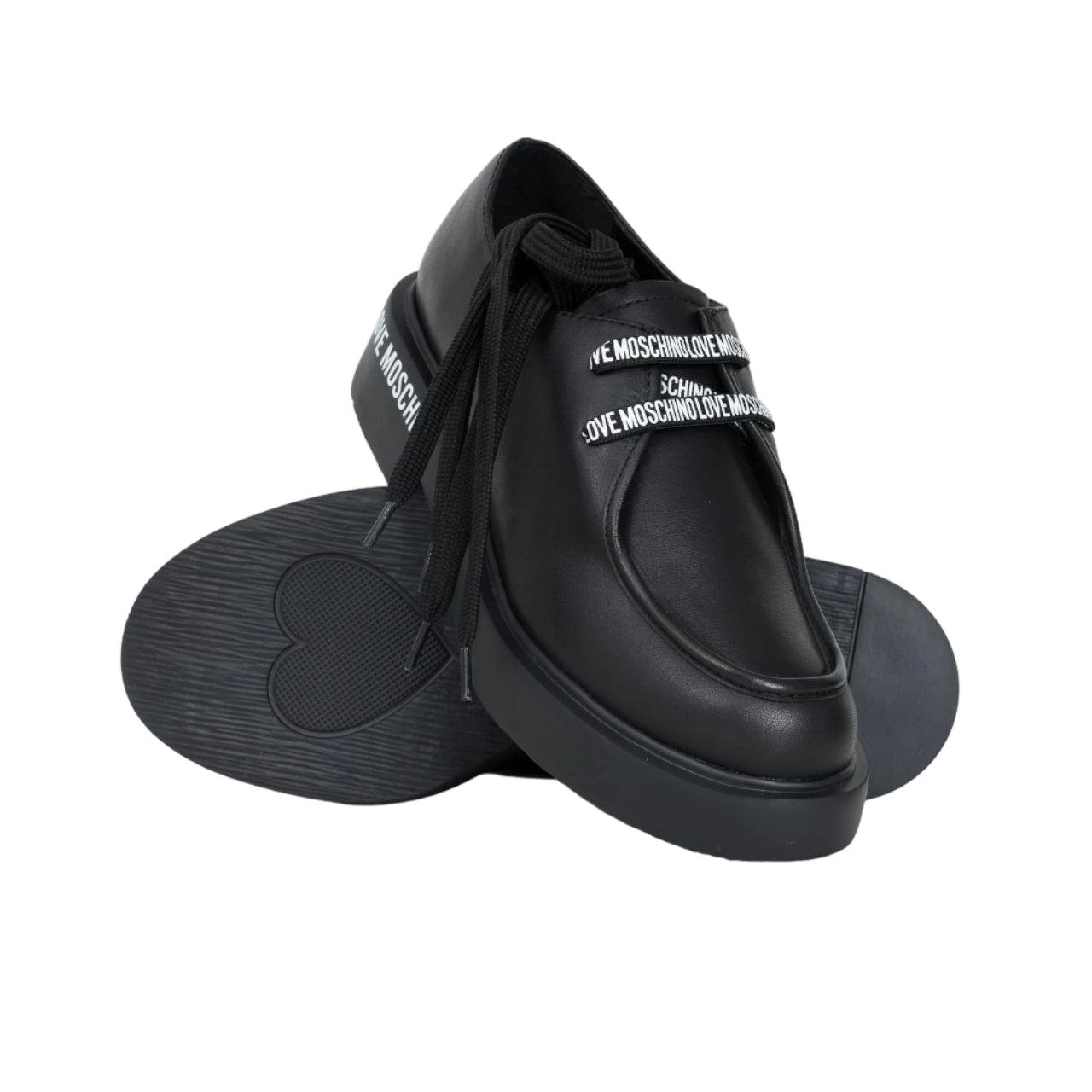 Mocassini Love Moschino Donna Logo Print Nero