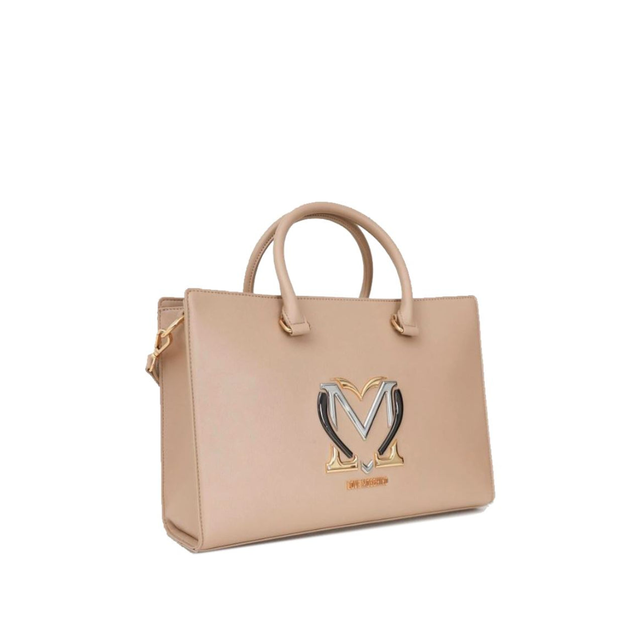 Borsa a Mano Love Moschino Donna Monogram Crema