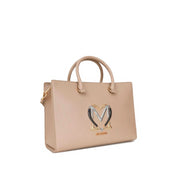 Borsa a Mano Love Moschino Donna Monogram Crema