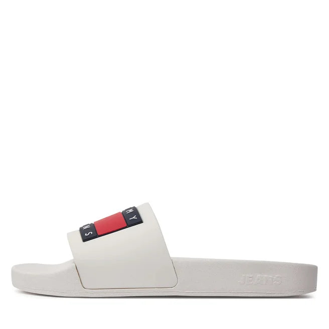 ciabatta Tommy Hilfiger Donna Tommy Jeans Flag Bianco