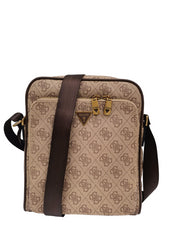 Borsello Guess Uomo Milano Top Zip Marrone/nocciola