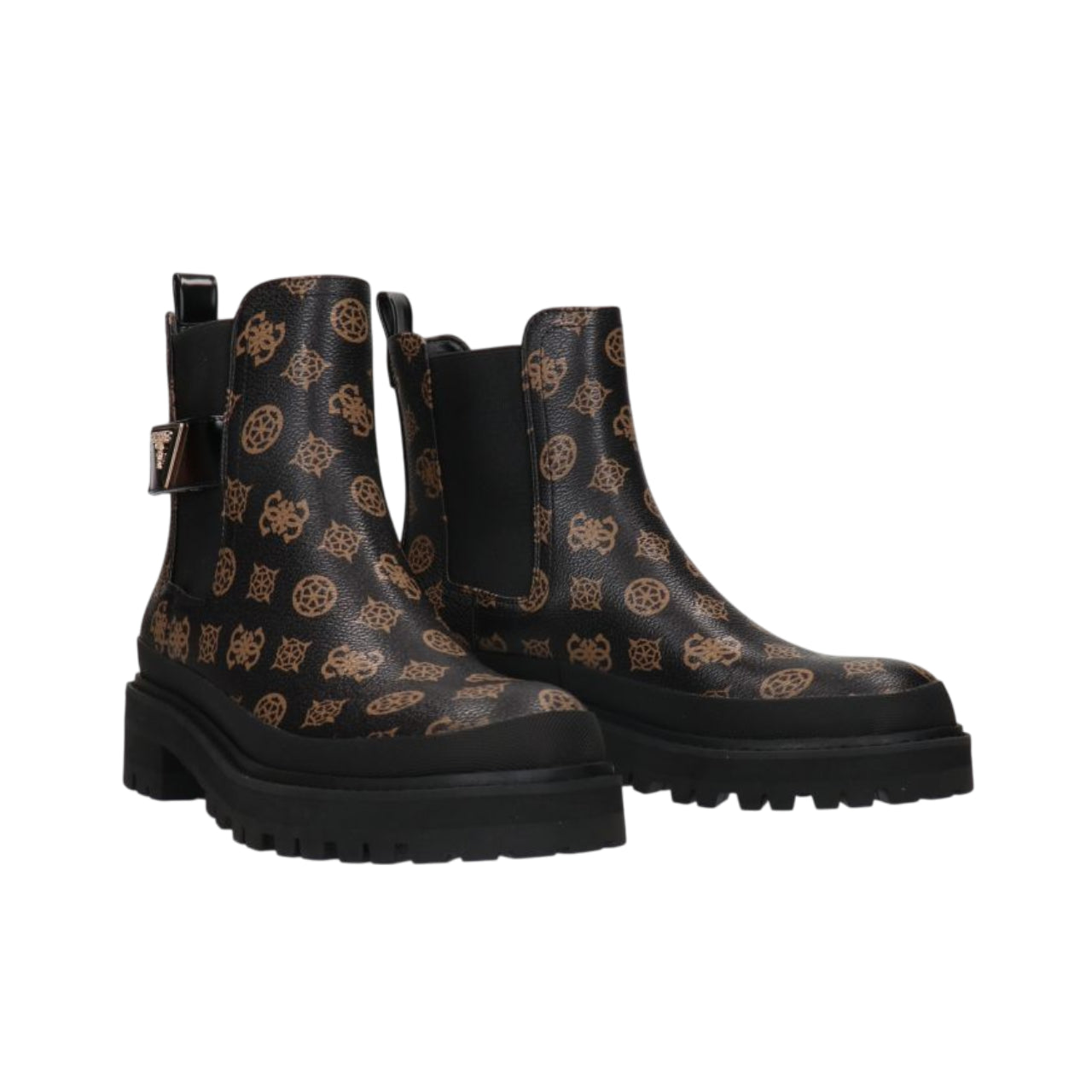 Stivaletti Guess Donna Chelsea nero/nocciola