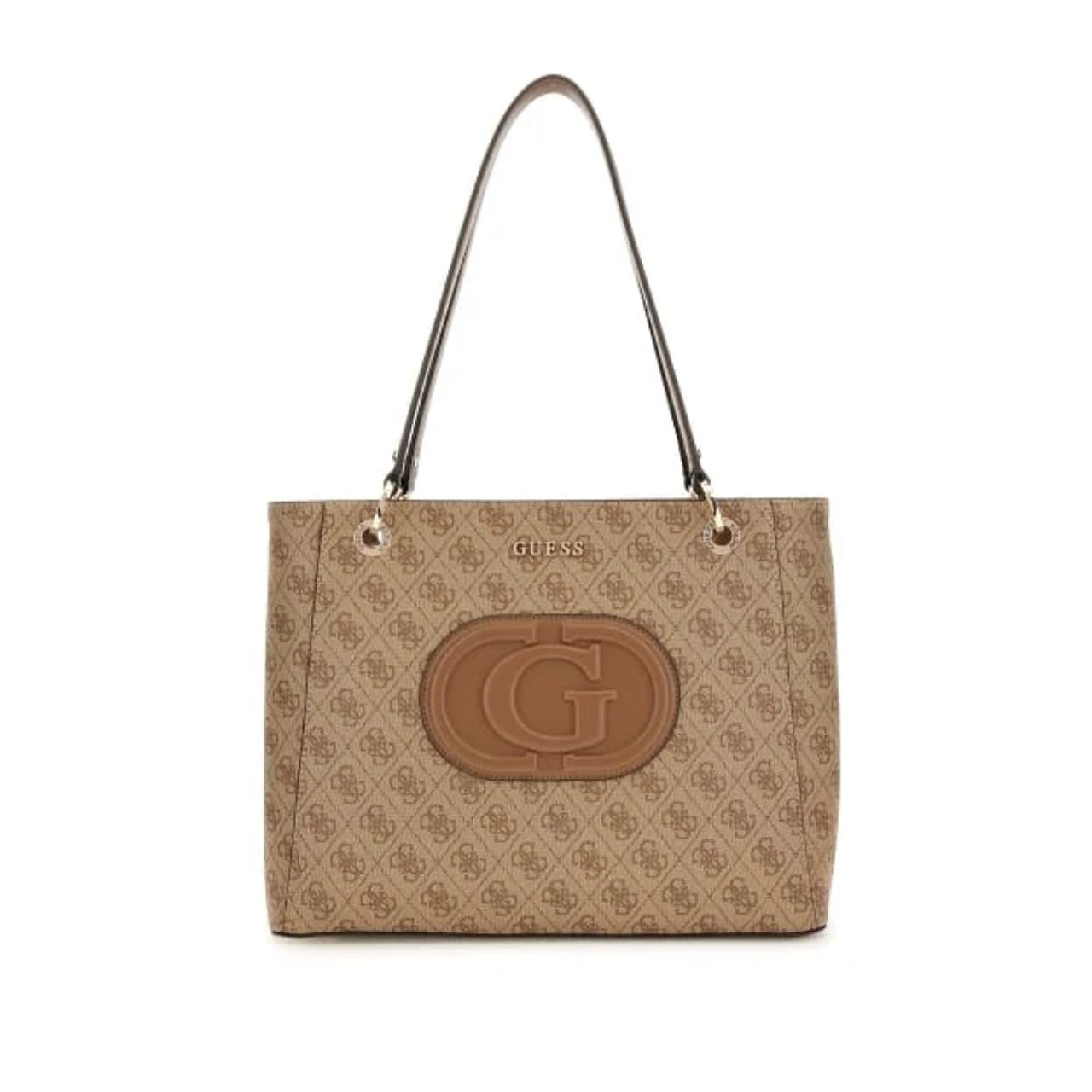 Borsa a Spalla Guess Donna Eco Mietta Marrone/nocciola