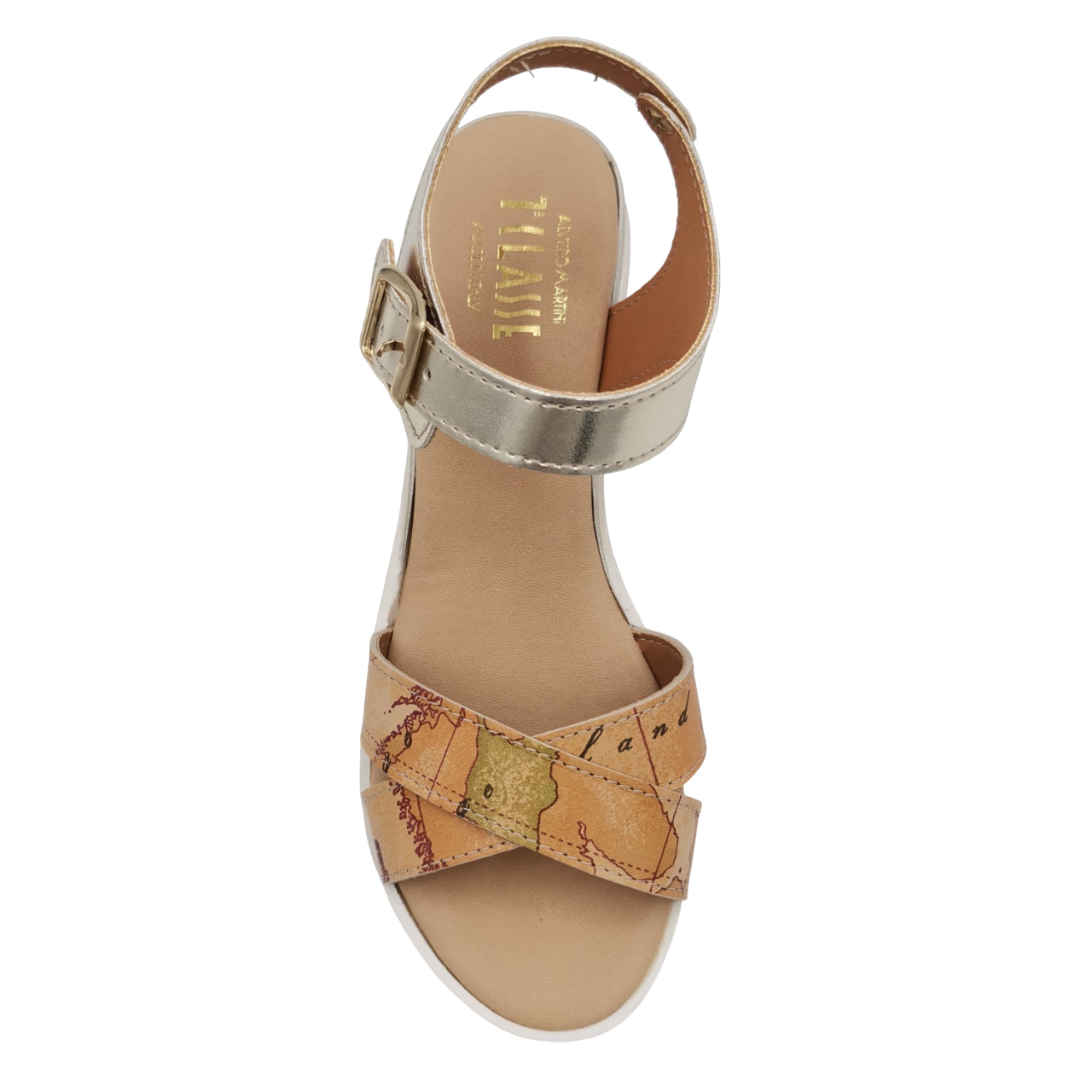 Sandalo Alviero Martini 1^ Classe Donna E153 Platino/Geo Beige