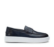 Mocassini GUARDIANI Uomo Low leather Blu