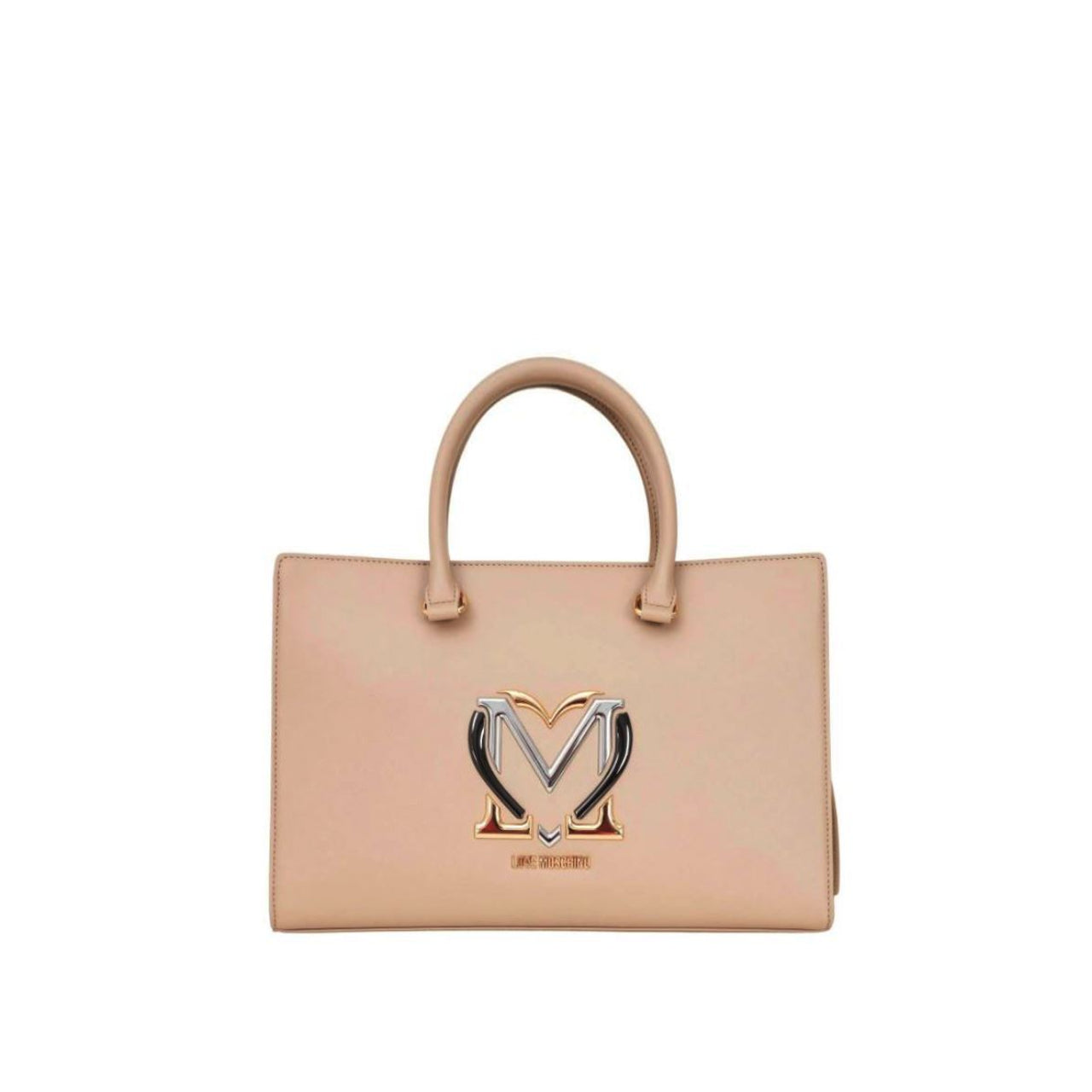 Borsa a Mano Love Moschino Donna Monogram Crema