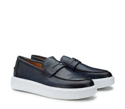 Mocassini GUARDIANI Uomo Low leather Blu