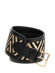 Cintura Guess Donna Silvana Waist Belt Nero/beige