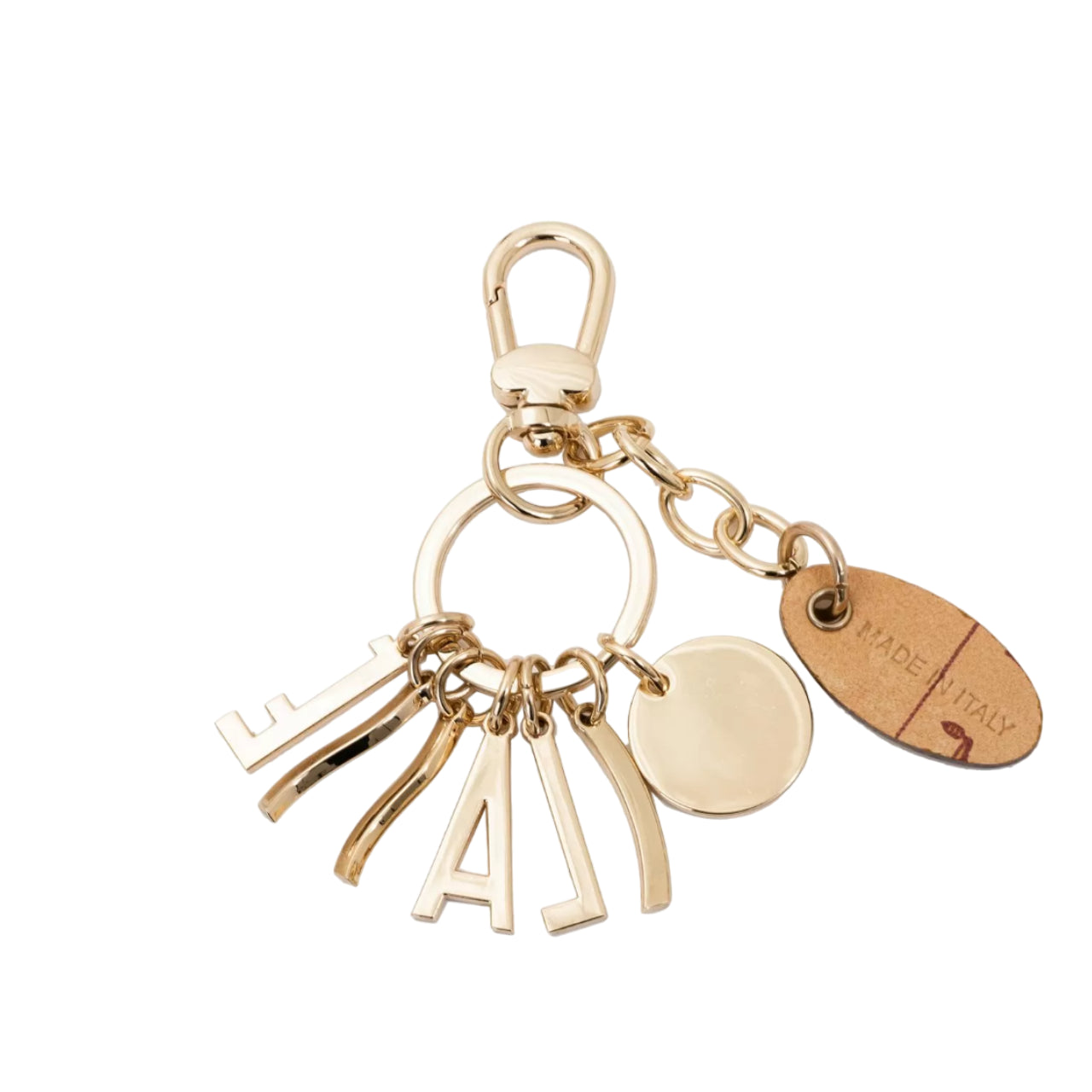 Portachiavi Alviero Martini 1^ Classe Unisex Lettering Dorato