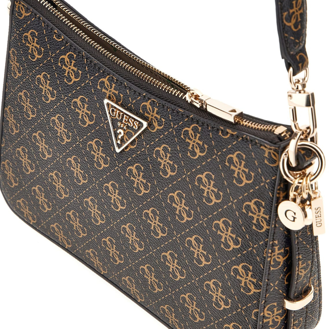 Borsa a Spalla Guess Donna ECO ERICA Marrone/nocciola