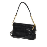 Borsa a Spalla Love Moschino Donna Super Soft Croco Nero