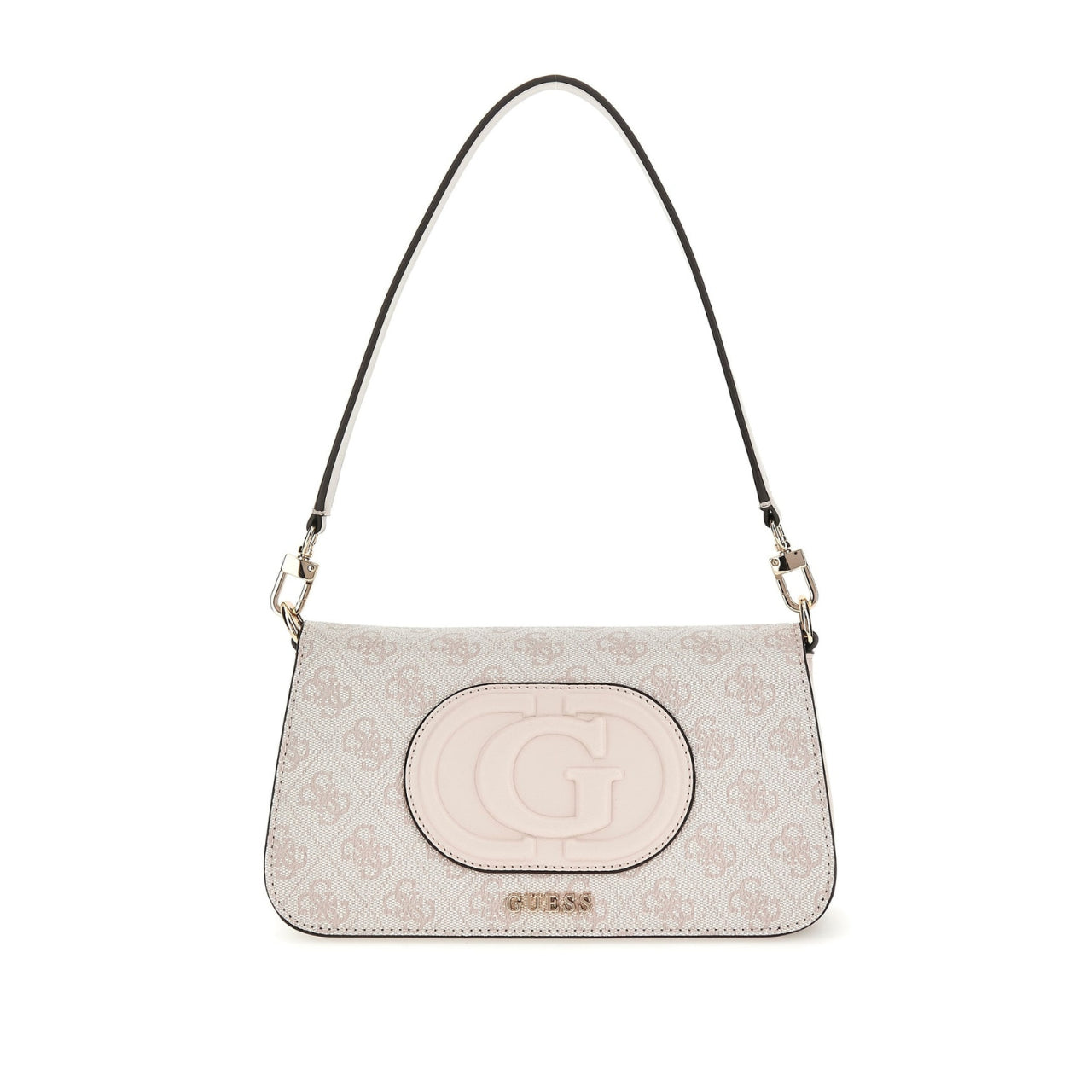 Borsa a Tracolla Guess Donna Eco Mietta Bianco/rosa