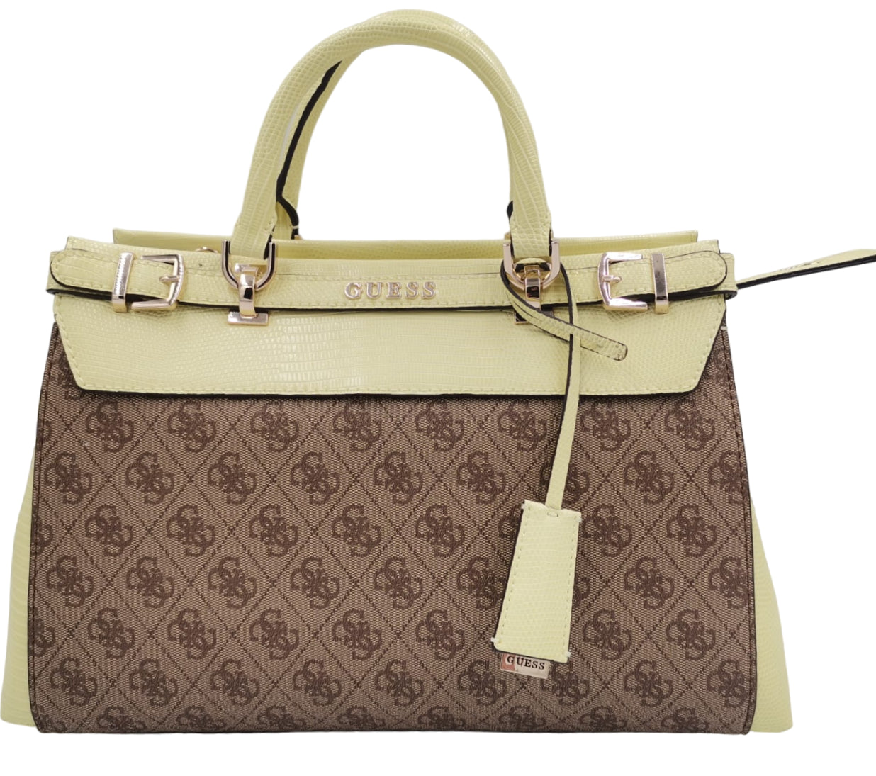 Borsa a Mano Guess Donna Sestri Logo Luxury Giallo