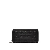 Portafoglio Love Moschino Donna Quilted Large Nero/grigio