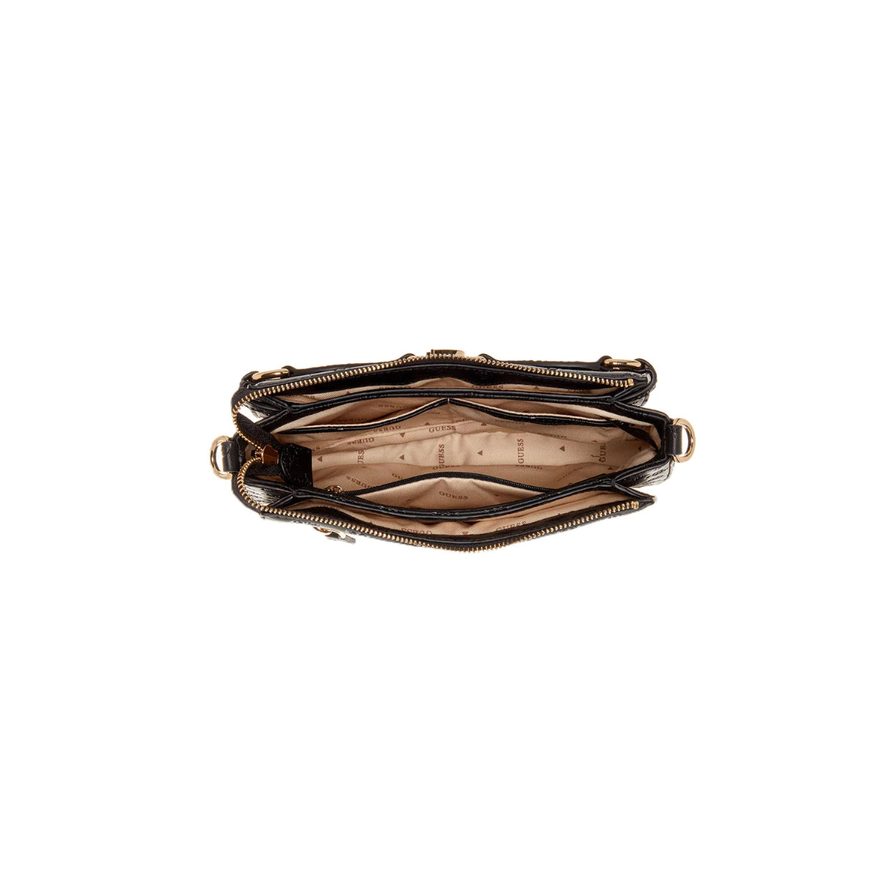 Borsa a Tracolla Guess Donna Arlena Logo Nero