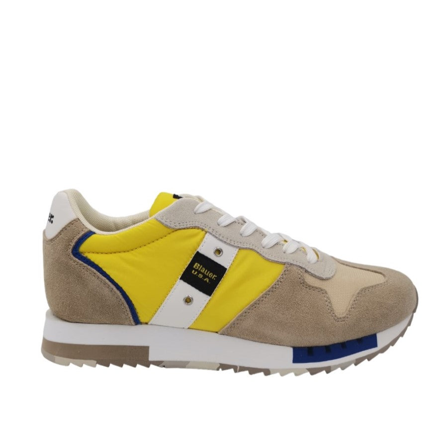 Sneakers Blauer Uomo Queens01 Beige/giallo