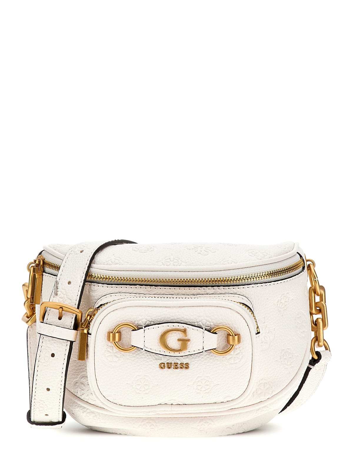 Borsa a Tracolla Guess Donna Izzy Peony Mini Bianco