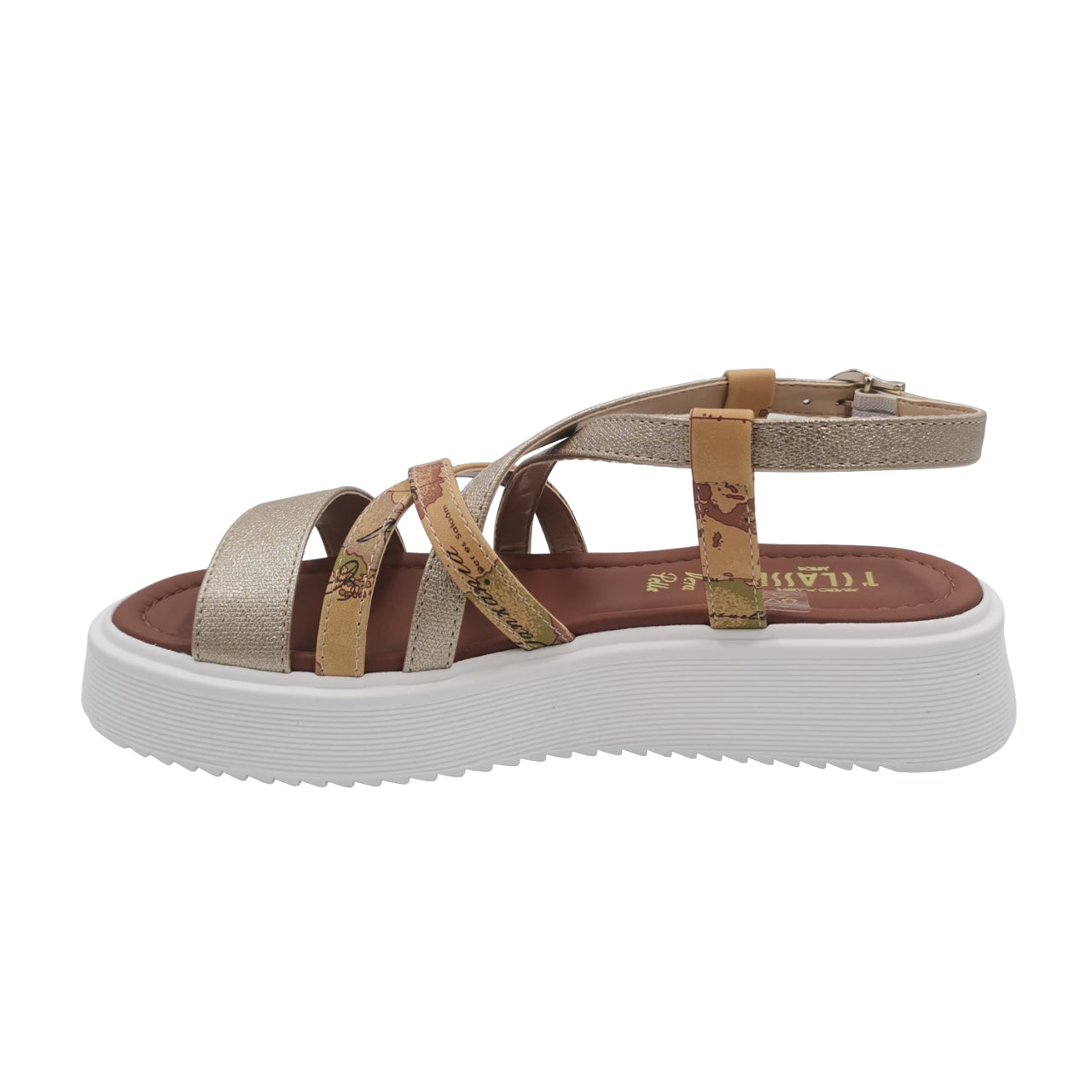 Sandalo Alviero Martini 1^ Classe Donna 1240 Geo Beige/Platino