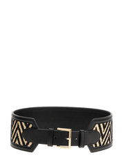 Cintura Guess Donna Silvana Waist Belt Nero/beige