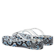 infradito Love Moschino Donna Rubber Slider Celeste