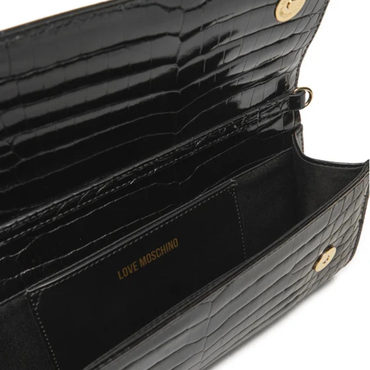 Tracollina Love Moschino Donna Shiny Croco Nero