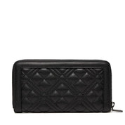 Portafoglio Love Moschino Donna Quilted Large Nero/grigio