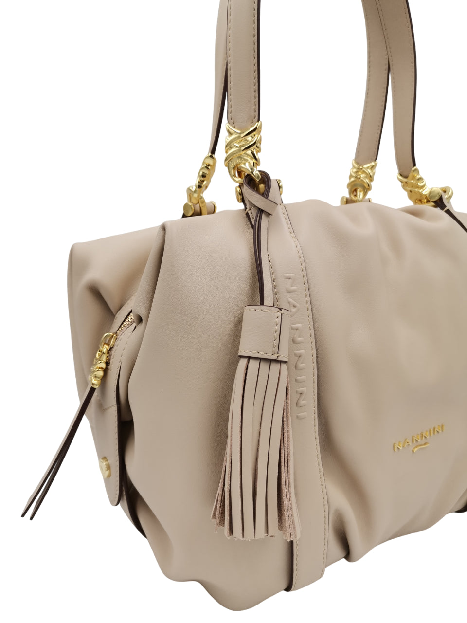 Borsa A Spalla Nannini Donna Beige Veronica Caracas