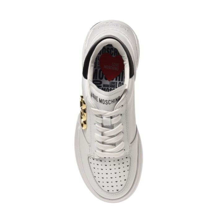 Sneakers Love Moschino Donna Star Love Bianco/nero