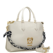 Borsa a Mano Love Moschino Donna Lady foulard Bianco