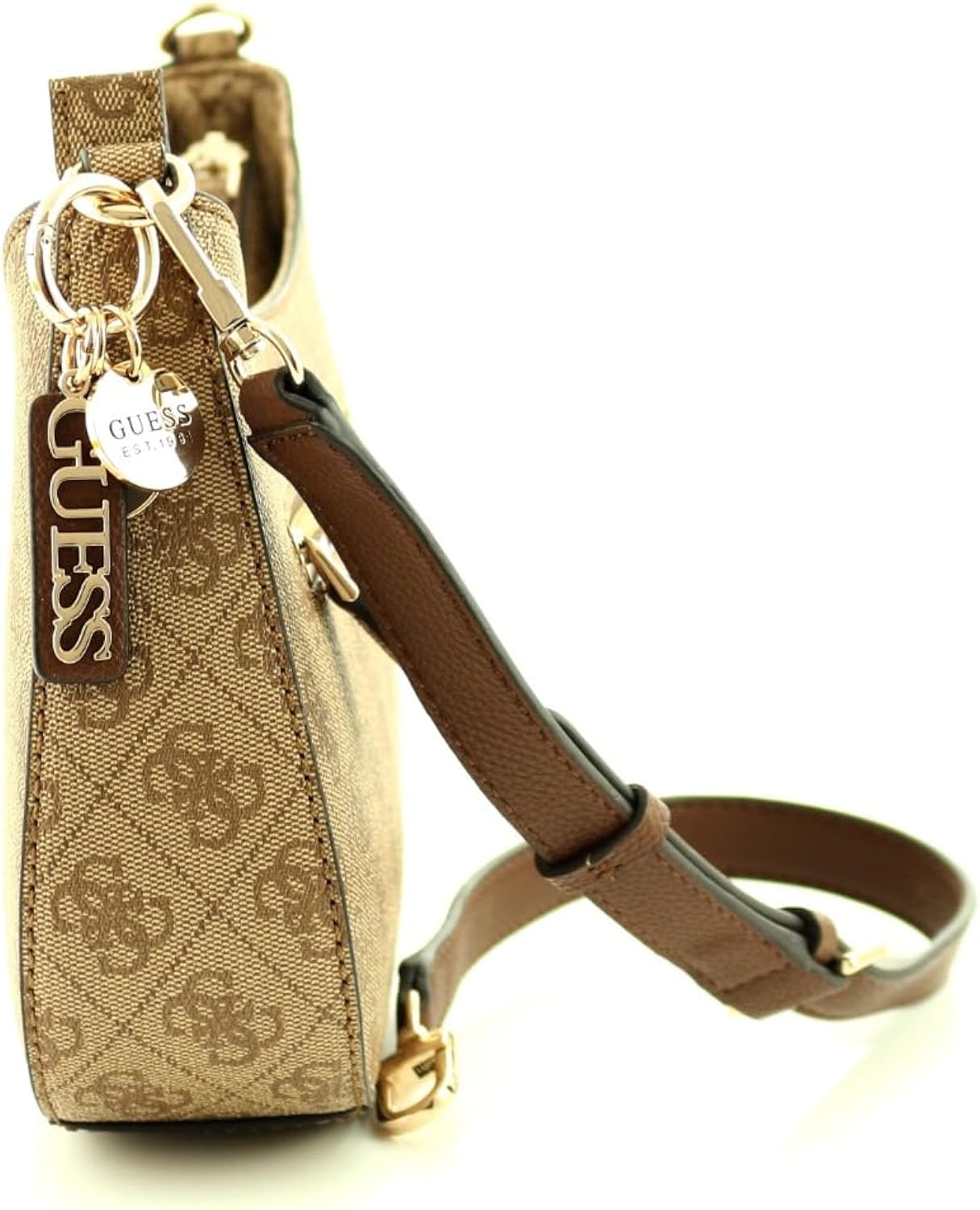 Borsa a Spalla Guess Donna Nocciola