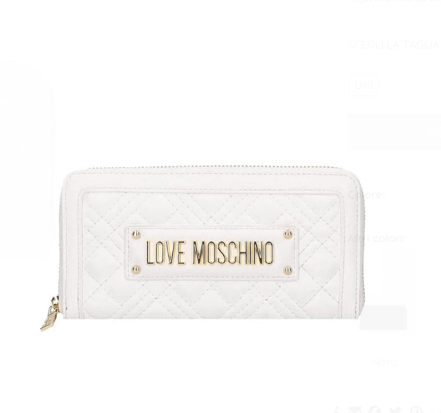 Portafoglio Love Moschino Donna Bianco/oro