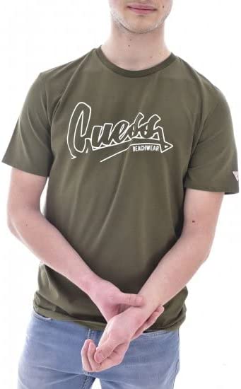 T-shirt Guess Uomo Verde militare