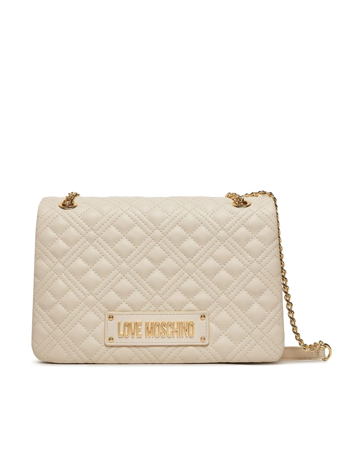Borsa a Tracolla Love Moschino Donna Quilted Avorio