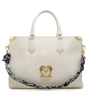 Borsa a Mano Love Moschino Donna Lady foulard Bianco