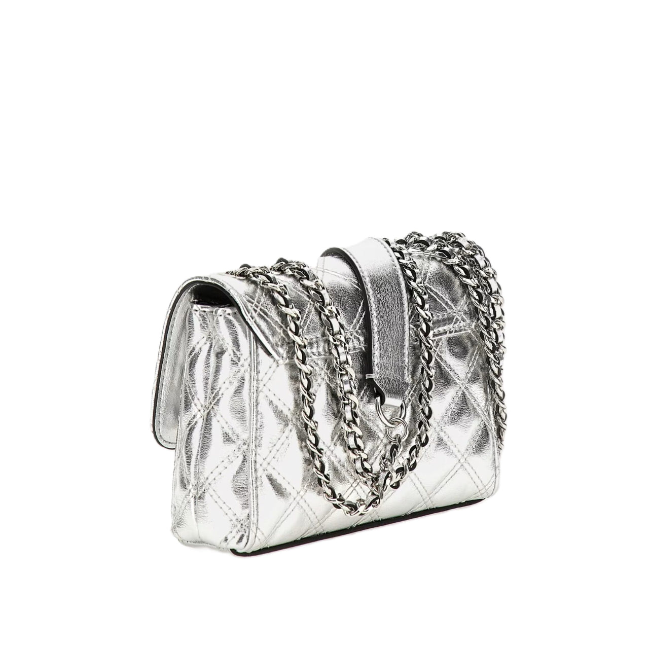 Borsa a Spalla Guess Donna Giully Mini Argento