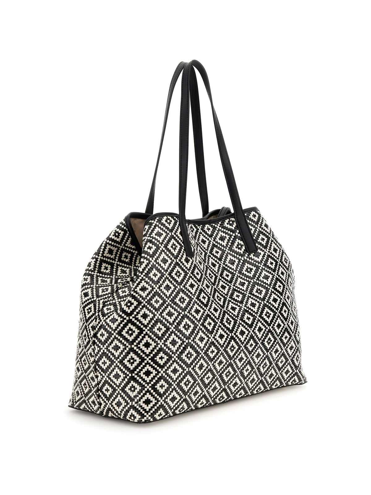 Borsa Shopper Guess Donna Vikky Nero/bianco