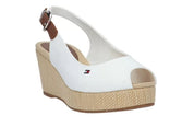 zeppa Tommy Hilfiger Donna iconic elba back wedge Bianco