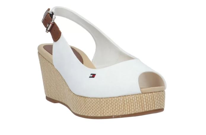 zeppa Tommy Hilfiger Donna iconic elba back wedge Bianco