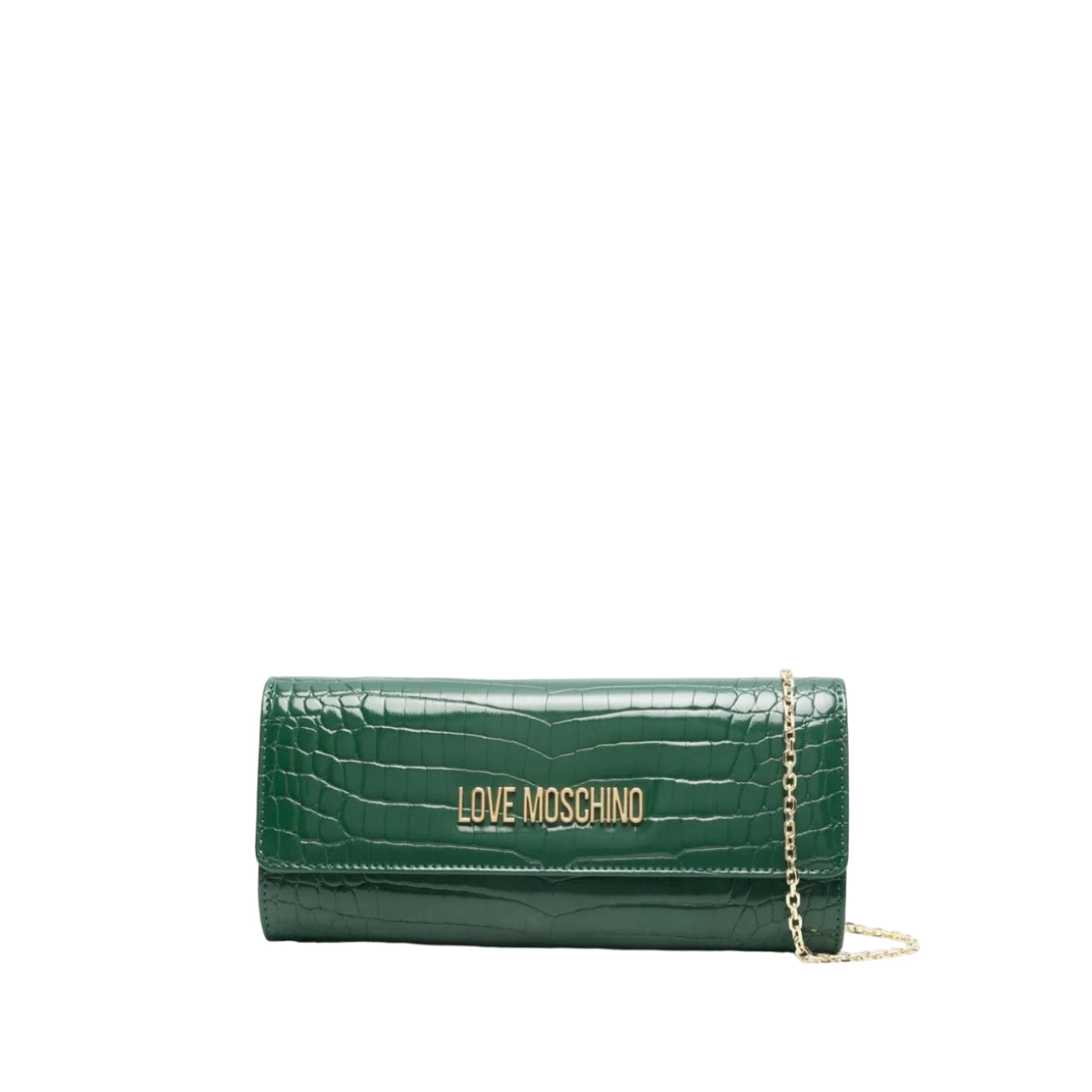 Tracollina Love Moschino Donna Shiny Croco Verde