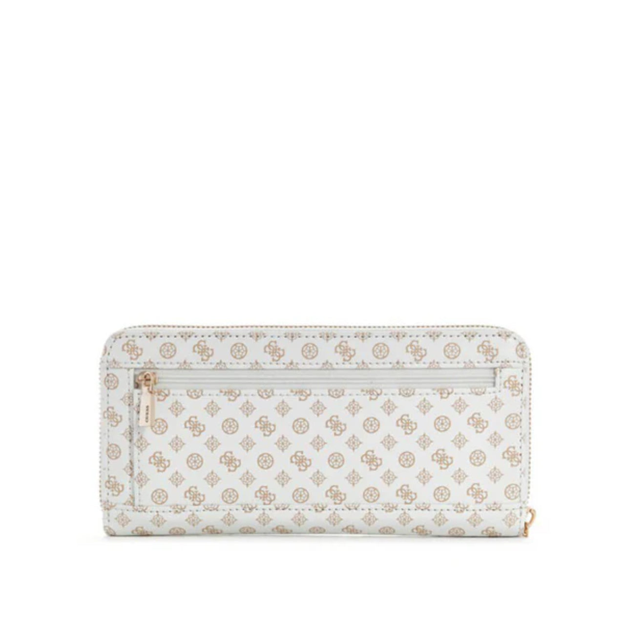 Portafoglio Guess Donna Arlena Logo Bianco/Nocciola