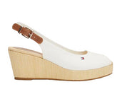 zeppa Tommy Hilfiger Donna iconic elba back wedge Bianco