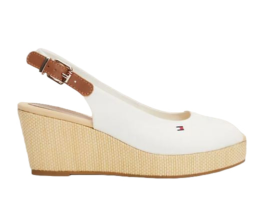 zeppa Tommy Hilfiger Donna iconic elba back wedge Bianco