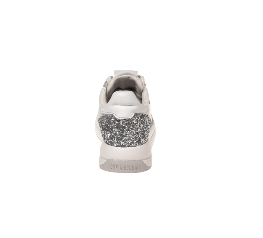 Sneakers Love Moschino Donna Daily Running Bianco/argento