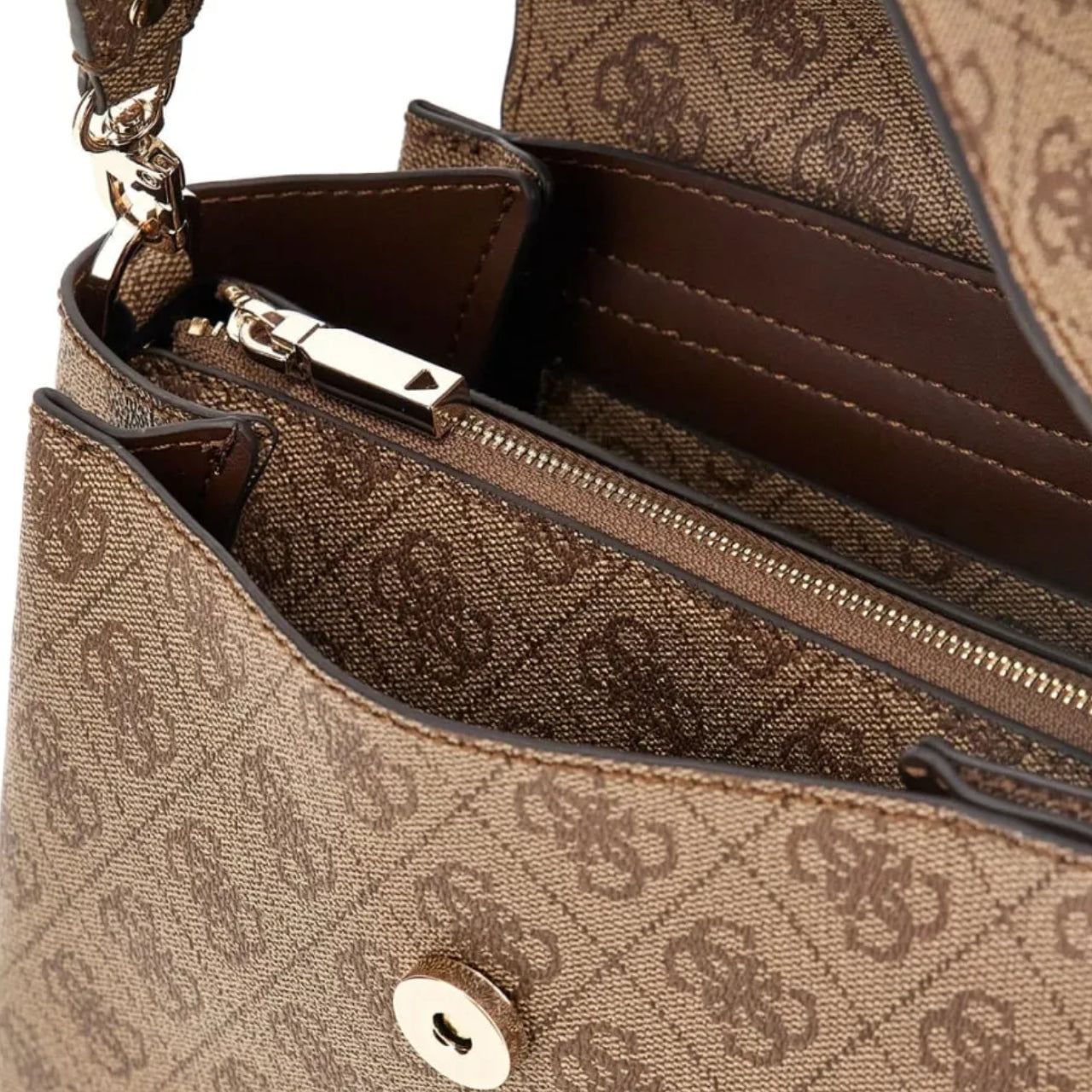 Borsa a Tracolla Guess Donna Sora Marrone/nocciola