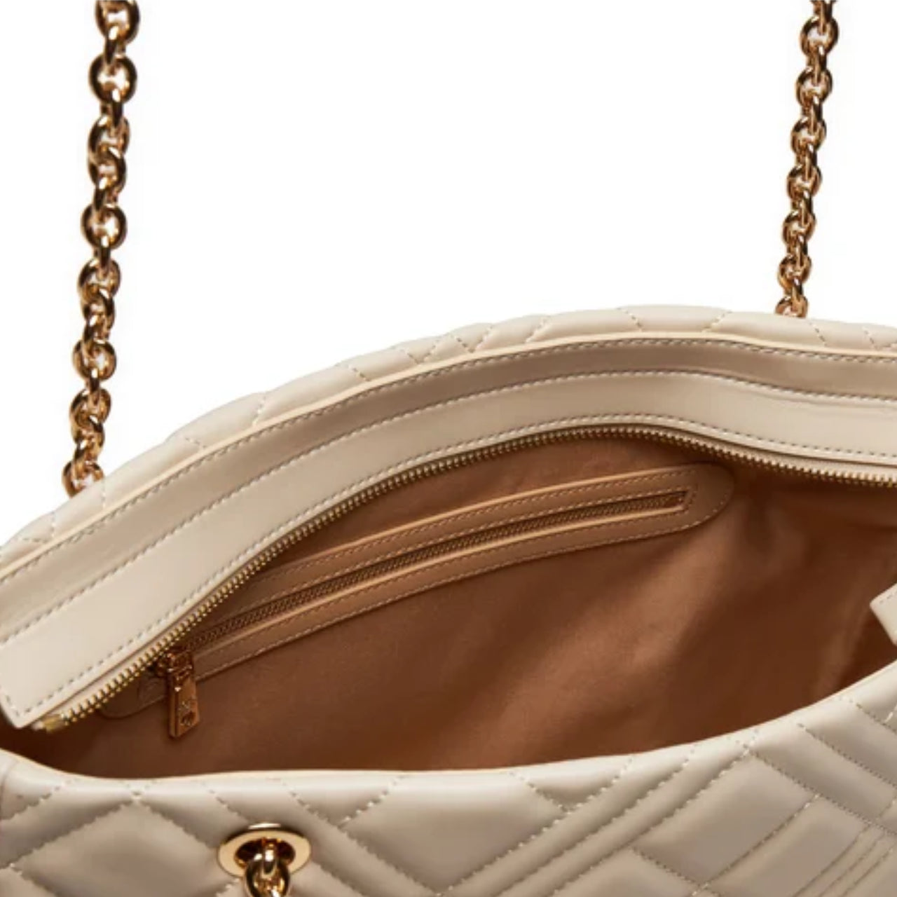 Borsa a Spalla Love Moschino Donna Quilted Avorio