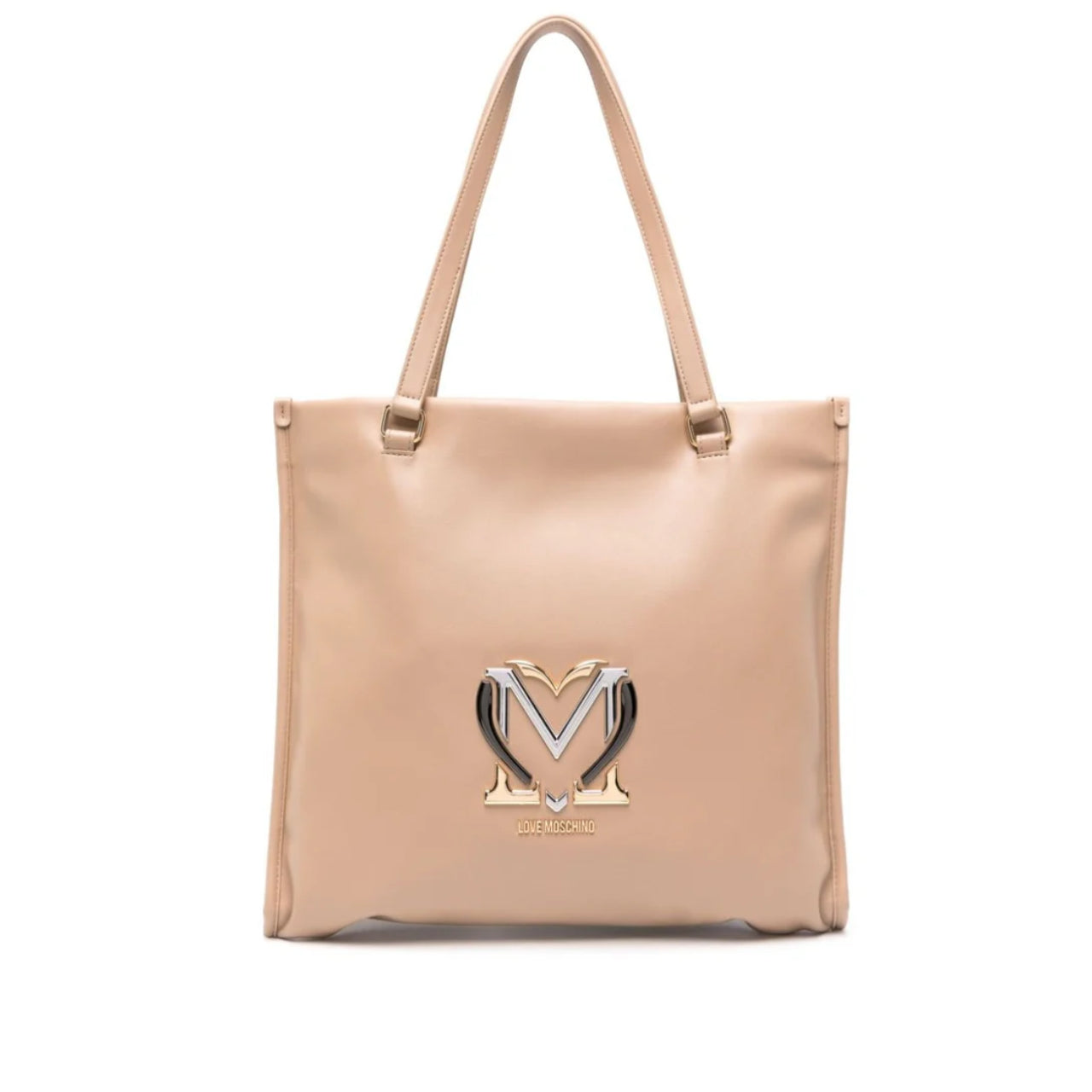 Borsa a Spalla Love Moschino Donna Monogram Crema