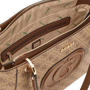 Borsa a Spalla Guess Donna Eco Mietta Marrone/nocciola
