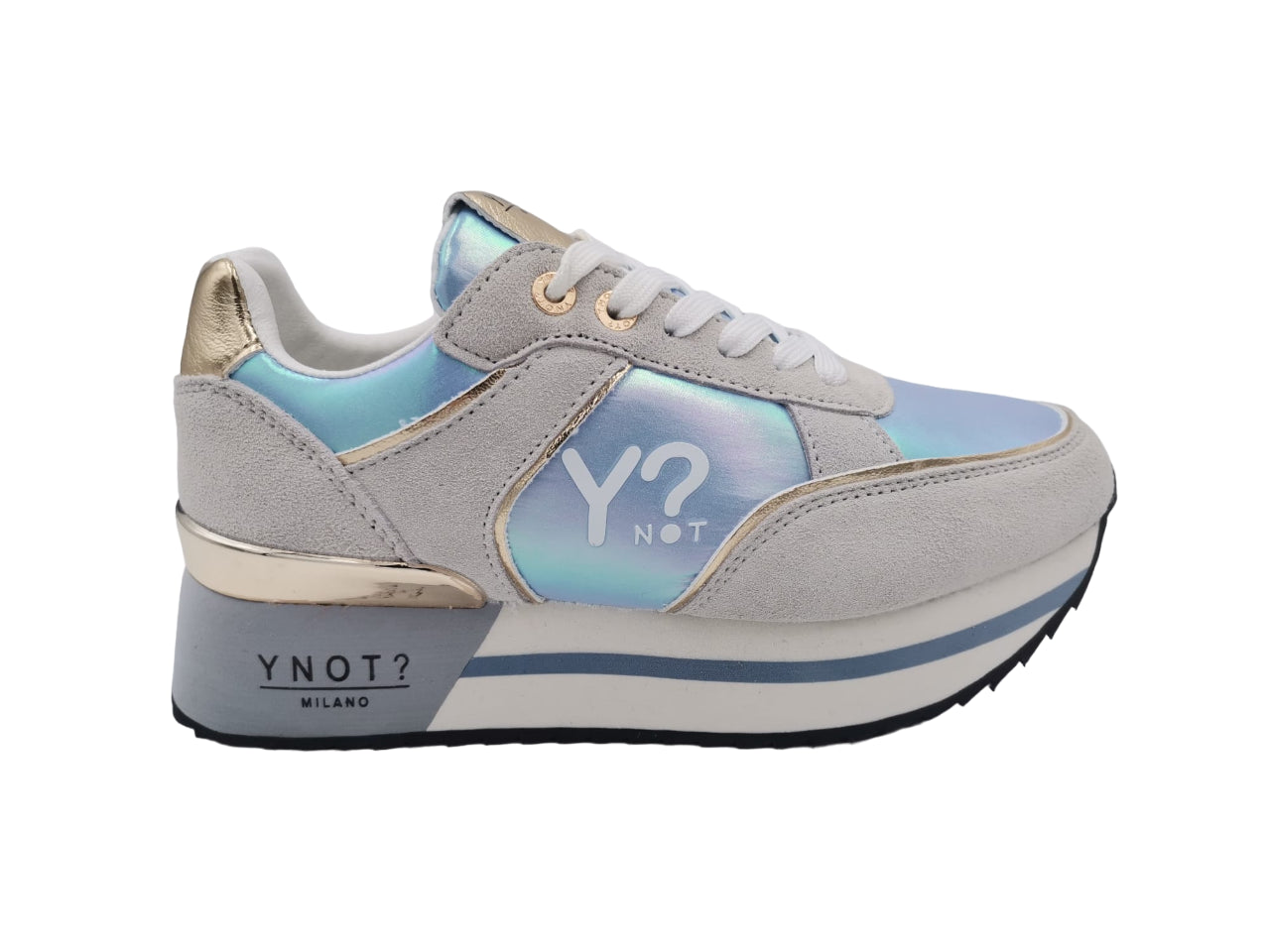 Sneakers Y Not? Donna White Sky grigio/blu