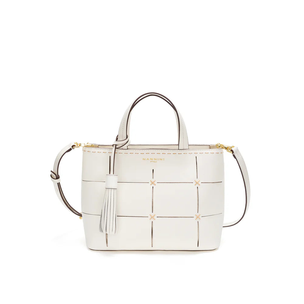 Borsa a Mano Nannini Donna Dania Bianco